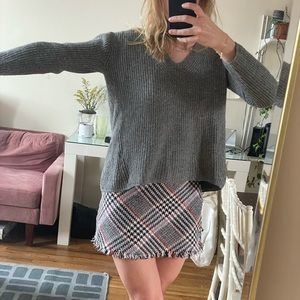 Madewell knit grey wool oversized sweater